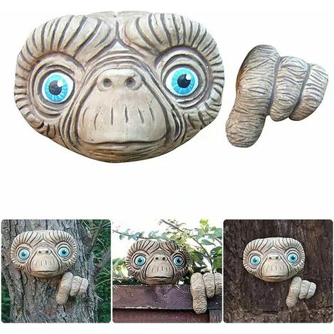 moonResin alien face sculpture, waterproof, suitable for garden, outdoor, home decoration