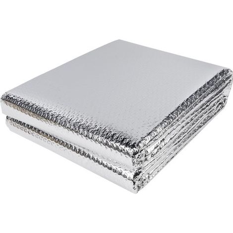 Film isolant double couche en aluminium 0,6 x 5 m – Film réfléchissant la chaleur 200 g/m² avec coussin d'air – Pour l'isolation des toits, des sols et des murs, film de radiateur (1/5)