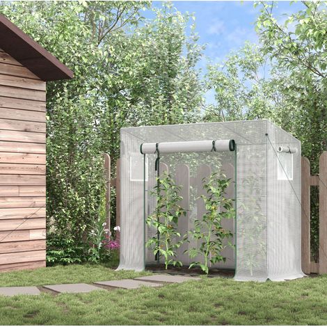 Invernadero de jardín con puerta acero 200x76x168 cm OKMYHOME (1/4)
