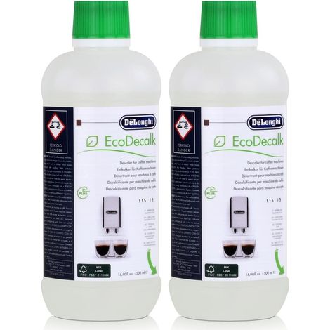 Juego de 2 botellas (2x500ml) Ecodecalk para Cafetera Expresso DELONGHI 55132960412 (Juego de 2)