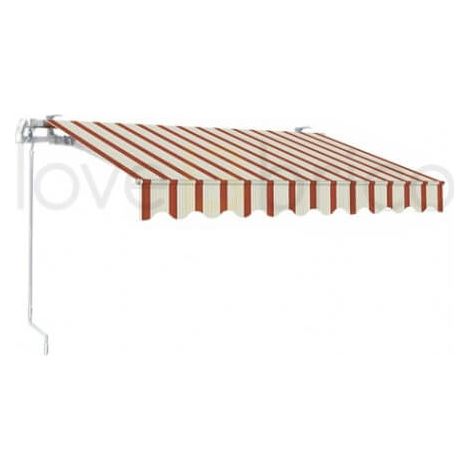 Rollmarkise 300x200 aus Aluminium – Bordeaux/Creme