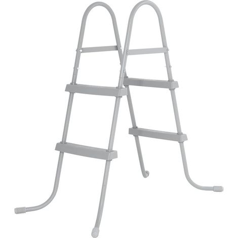 TRADE SHOP - Scala Da Piscina Fuori Terra 84cm Scaletta Sicurezza 2 Gradini Plastica Resistente 58430 - (1/5)