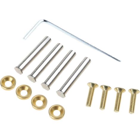 Lot de 4 vis de fixation à double verrouillage pour ventilateurs d'ordinateur de 25 mm d'épaisseur, vis de rechange, blanches (Blanc) (1/5)