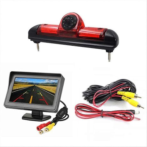 Cámara de visión trasera CCD para freno de coche con puente y monitor (1/5)