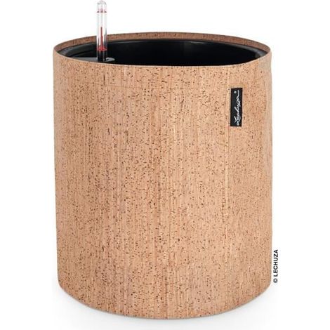 LECHUZA Pot de fleurs TRENDCOVER 32 Cork ALL-IN-ONE - Ø 32 × 33 cm - Naturel clair 441317 (1/4)