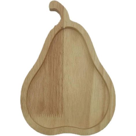 D-Snack Plate Platzsparende Aufbewahrungsschale aus Holz, Birnen-Obstschale