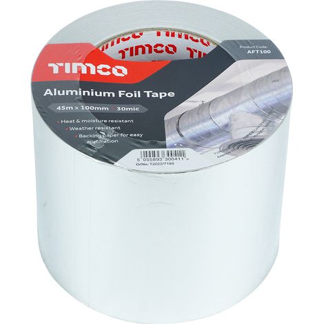 TIMCO Aluminium Foil Tape - 45m x 100mm