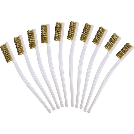 10 Stück Messingbürste, Messing Bürste, Messingbürste klein 3d Drucker Reinigung Set, Messingbürste Klein, Für 3d-Drucker, Rahmen, Türen Und Fenster Reiniger, Schmutz Schweißen Schlacken Rost (1/5)