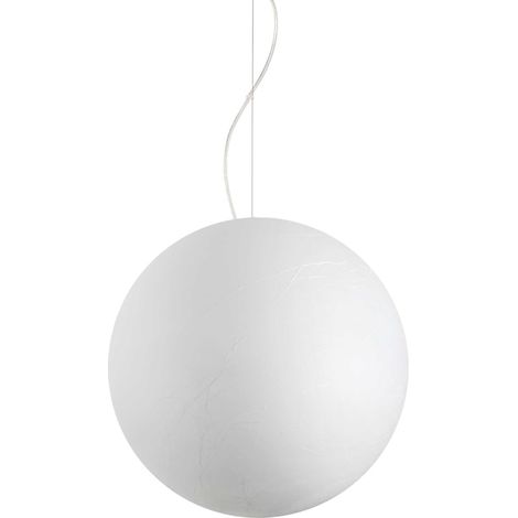Sospensione Moderna Carta Metallo Bianco 1 Luce E27 D50Cm (1/3)