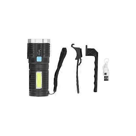 Wiederaufladbare LED-Taschenlampe mit USB-Ladefunktion, COB-Seitenlicht, 800-mAh-Akku, 4 Modi, vielseitig einsetzbar (1/5)
