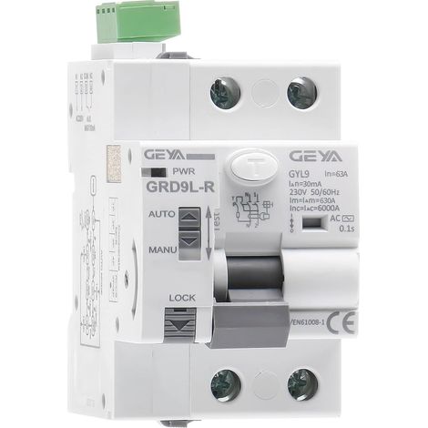 Disjoncteur à réenclenchement automatique 6KA ELCB Disjoncteur à réenclenchement RCCB à réenclenchement automatique RCD Type AC (Réenclencheur AC220V+RCCB 2P-63A-30mA) (1/5)