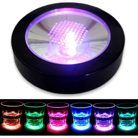 Sous-verres LED avec capteur de gravité pour bar, fête ou club, lumineux et amusant (1/5)