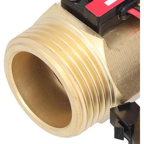 1 Capteur de débit d'eau, Laiton, Signal NPN, 24VDC, Filetage 1,3 pouce, Pour chauffe-eau (1/4)