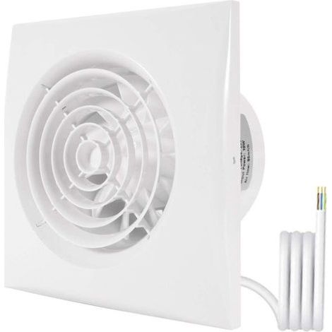 100-mm-Abluftventilator – 95 m³/h Luftdurchsatz – 2100 U/min Drehzahl – Korrosionsbeständiger ABS-Kunststoff – Wand- oder Deckenmontage (1/5)