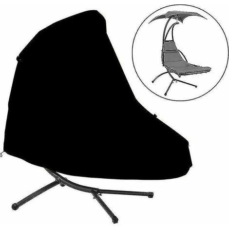 Housse de fauteuil inclinable suspendue sans fermeture éclair, 185 x 116 x 198 cm, anti-poussière et protection solaire pour l'extérieur. (1/5)