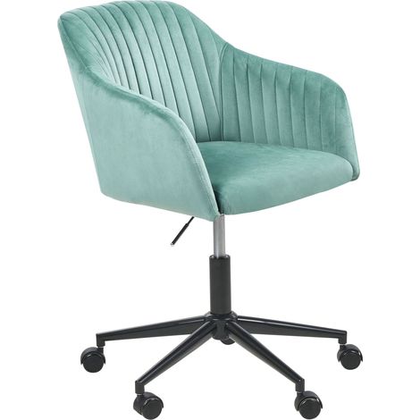 Desk Chair VENICE Velvet Mint Green (1/5)