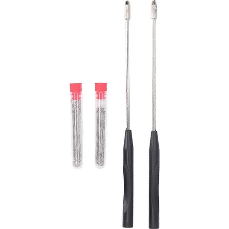 Ensemble de bâtonnets d'inoculation de 23 cm, chromés, légers et réutilisables, pour usage en laboratoire