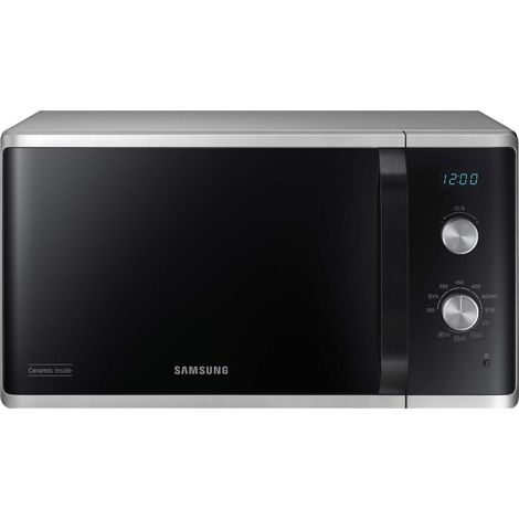 Samsung – Micro-ondes à poser 23L 800W – Gril – Dimensions 27.5 x 48.9 x 39.2 cm – Commandes électro-mécaniques – Couleur silver (1/5)