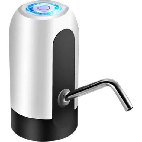 Pompe à bouteille d\'eau domestique Charge USB Pompe à eau potable automatique Distributeur d\'eau électrique portableBlanc (1/4)