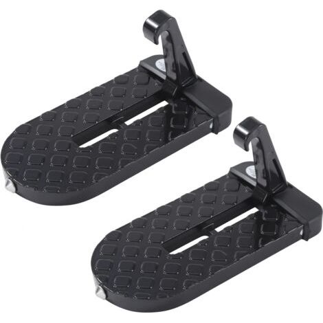 Pédale Pliante de Pied de Porte de Voiture 2 Pièces, Capacité de Chargement Maximale 100 kg, Crochet de Loquet de Repose-Pieds de Marchepied de Porte de Voiture Pliable Multifonctionnel (1/4)