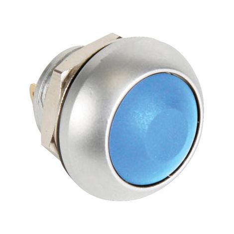 Poussoir Métallique Rond Avec Capuchon Bleu - 1p Spst Off-(on) (1/3)