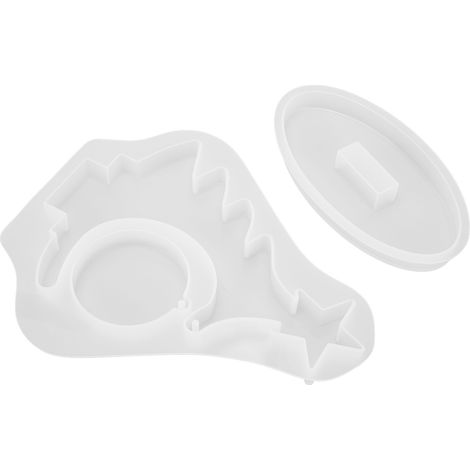 Moules en silicone pour loisirs créatifs, notamment pour la fabrication de sapins de Noël et de cadres photo  moules en résine réutilisables et faciles à nettoyer pour la décoration de la maison et de