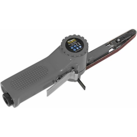 SEALEY AIR BELT SANDER 10MM X 330MM SANDING MACHINE FINGER FILE & 3 BELTS S01046
