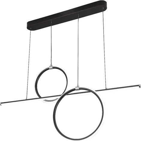 Suspension LED 48W 4000K noir mat Willow Rabalux 111cm (1/4)