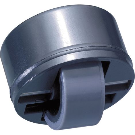 Rolleinsatz Roller-Mini soft, Rollen ø 27 mm, Bohr ø 36 mm, Kunststoff schwarz (1/3)