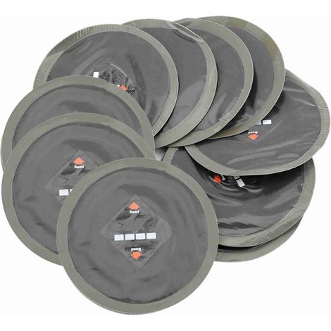 Lot de 10 rustines à froid en caoutchouc naturel de 90 mm pour pneus de voiture (sans chambre à air). (1/5)