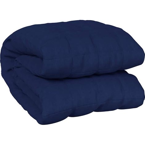 Weighted Blanket Blue 220x260 cm 11 kg Fabric vidaXL