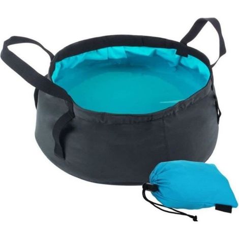 1 Bassine pliable, 8,5L, Nylon 210D et PVC, Sac de transport, Camping et pêche (1/3)
