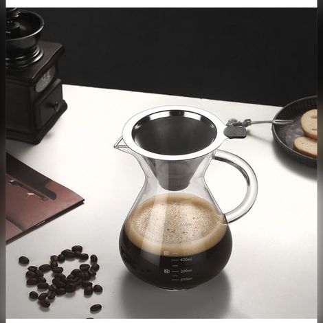 Cafetière acier inoxydable 800 ml usage quotidien usage cuisine (1/4)