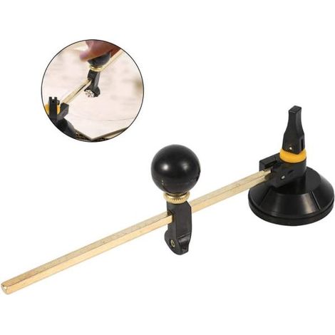 Coupe-Verre Circulaire avec Ventouse, Outil Découpe Précision pour Vitrage (1/3)