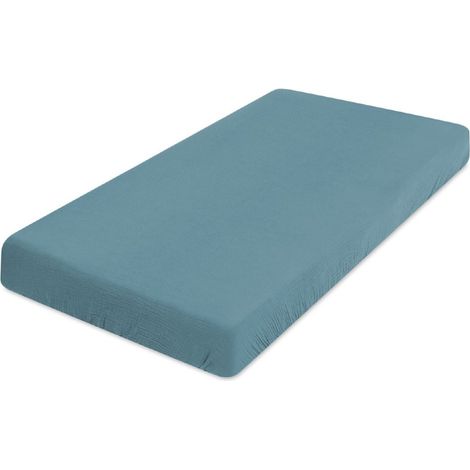 Lenzuolo con angoli in mussola 90x200x25, sea34, matex (1/5)