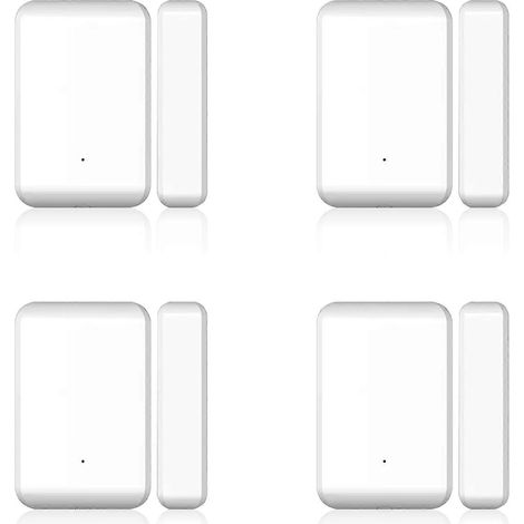 Capteur de porte sans fil TTLOCK 4X 24 GHz avec détection d'ouverture et de fermeture de porte et application TTLOCK - Blanc (1/5)