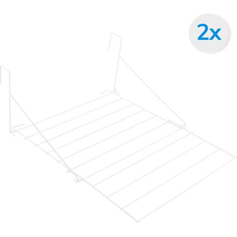 ACAZA Set de 2 séchoirs - 2 supports pour sécher les serviettes ou les vêtements - Suspendables - Blancs (1/5)