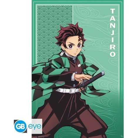 Póster - Demon Slayer - Tanjiro S2 - 91,5x61 cm - Papel brillante - Decoración mural (1/2)
