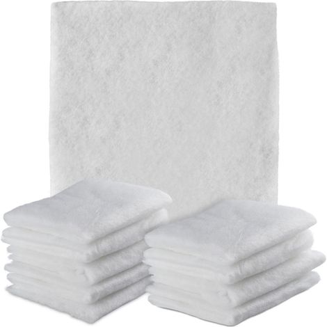 Relaxdays Cooker Hood Filter, 10 Pack, 57x47 cm, Cut-to-Size, Grease, for Extractor Hoods, Polyester Fleece, White