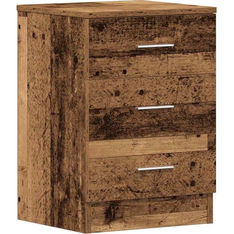Maison Exclusive - Nachttisch Altholz-Optik 38x35x55 cm Holzwerks