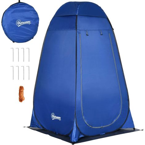 Pop-Up Zelt Duschzelt, Toilettenzelt Für Camping, Mobile Outdoor Toilette Mit Tragetasche, 126X124X189Cm