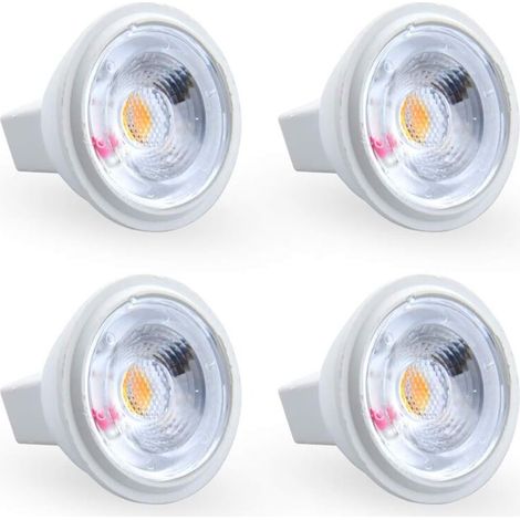 W MR11 GU4 LED Bulb Cool White 6000K AC/DC 12V 35W Halogen Bulb Equivalent Perfect for Home, Office, Shop, Supermarket, Bars, Cafe, Exhibition, Hotel, Restaurant etc. (4 Pack) [Energy Class F]