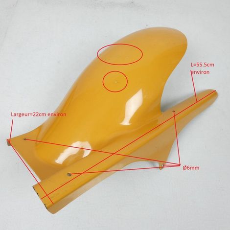 [GEBRAUCHT] Vorderer Kotflügel gelb Fiberglas Generisch für Motorrad (1/5)