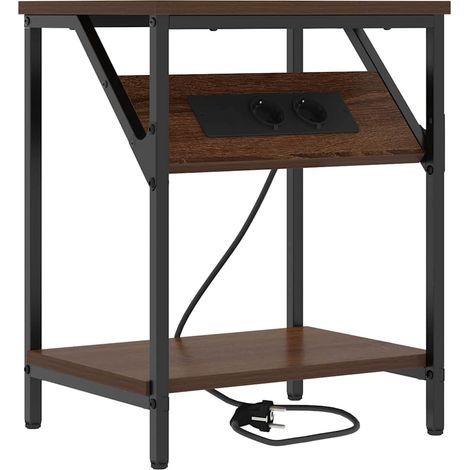 Maison Exclusive - Nachttisch Braun Eichen-Optik 38 x 30 x 48 cm