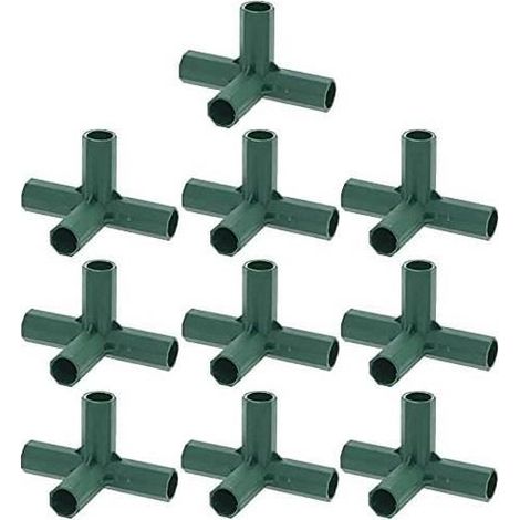 10 PVC-Verbindungsstücke für Rahmen, Möbel, Gewächshäuser und Zelte (B)