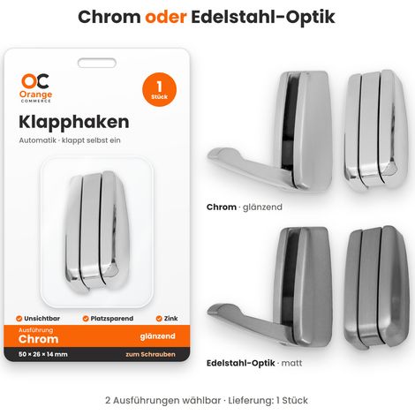 Automatik Klapphaken Kleiderhaken klappbar Garderobenhaken Kleiderlüfter Haken Edelstahl (1/5)