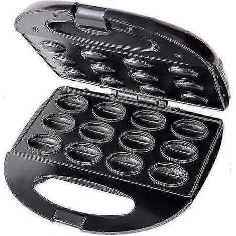 Gaufrier électrique aux noix 12 pouces, machine multifonctionnelle pour sécher les fruits maison, machine à pignons de pin, petite machine à noix, cacahuètes, noisettes (noir) (1/5)
