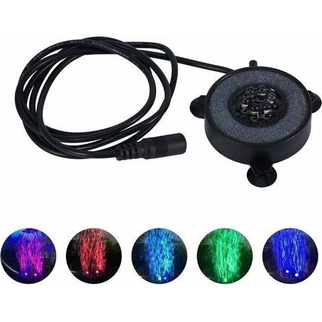 Lampe à bulles pour aquarium, lampe à bulles LED pour aquarium de plongée, 6 LED, pierre à bulles, décoration pour aquarium (prise) (1/5)