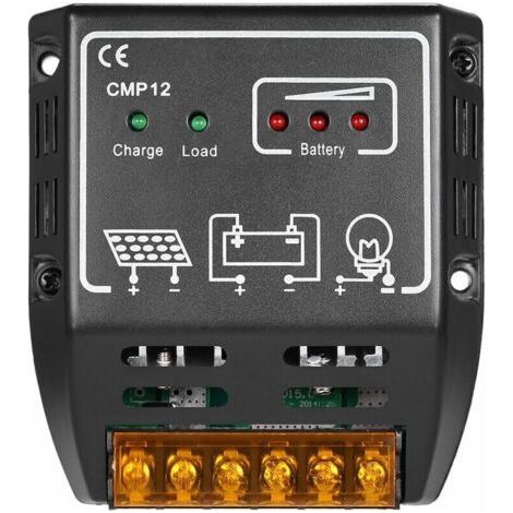 PWM Solar Charge Controller for 10A 12V/24V Solar Panels with Battery Overload Protection (1/5)