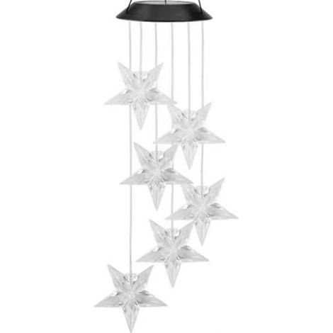 Clochette Solaire à Boule Cristal - Lumière Changeante de Couleur - Décoration Extérieure Jardin Terrasse - 1 Pièce (1/5)
